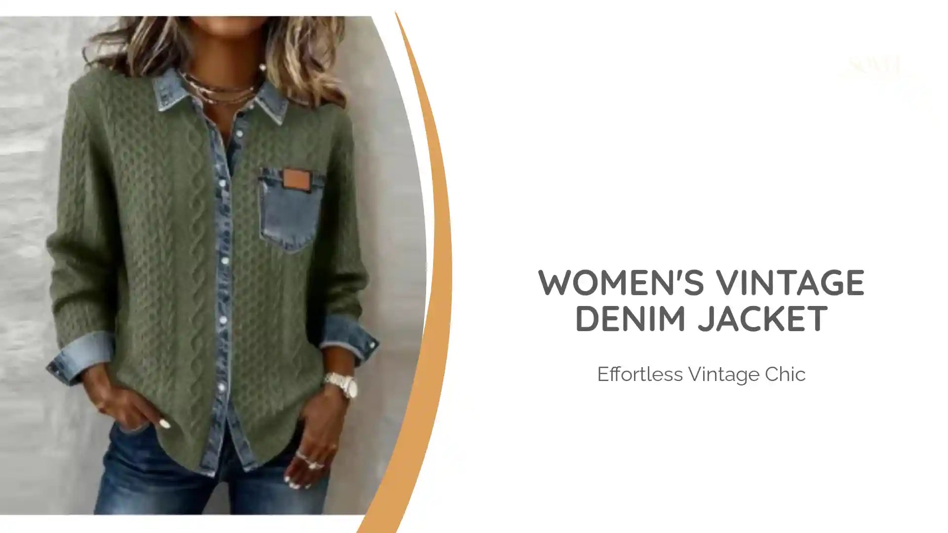 Women's Vintage Denim Jacket by@Outfy